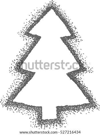 Christmas spruce Icon Vector. Pine tree