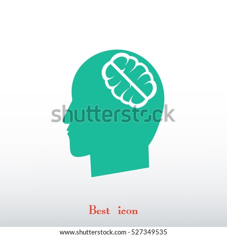 brain vector icons, vector best flat icon, EPS