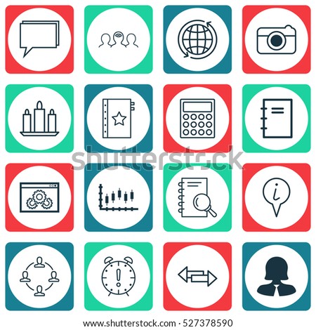 Set Of 16 Universal Editable Icons. Can Be Used For Web, Mobile And App Design. Includes Elements Such As Business Woman, Savings, Conference And More.