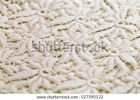 White lace floral pattern textile fashion background