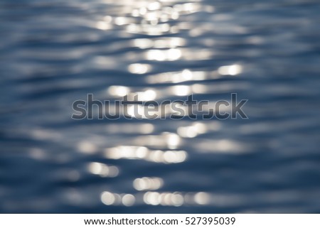 Surface art of water with sunset