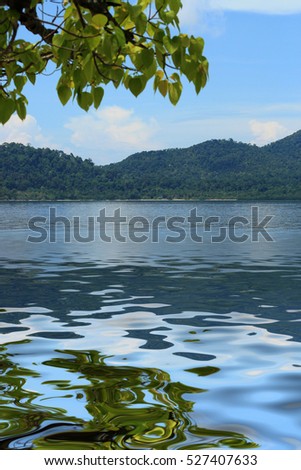 View Koh Lipe, Thailand background with water reflection