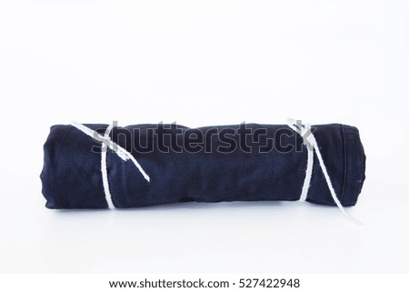 Pants made rolls isolated on white background.