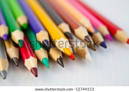 Stained color pencils