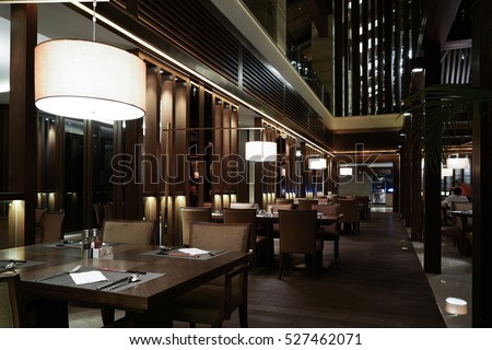 Restaurant interior Royalty-Free Stock Photo #527462071
