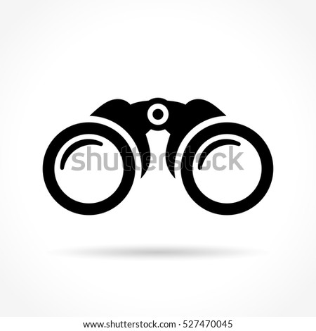 Illustration of binoculars icon on white background Royalty-Free Stock Photo #527470045