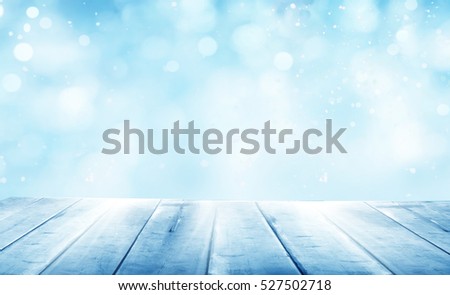 christmas background with wooden planks 