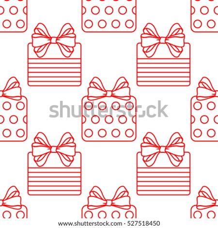 Vector  seamless pattern with presents