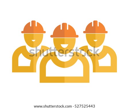 silhouette worker foreman repairman labor man image vector icon logo