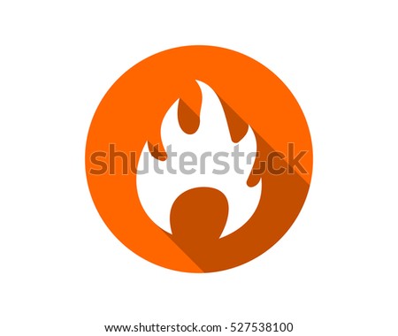 circle bonfire heat hot flare fire burn blaze image vector icon logo