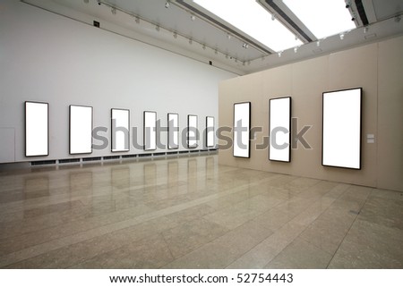 frames on cement white wall