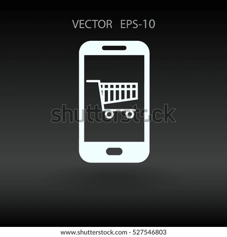 Online shopping icon. vector illustration