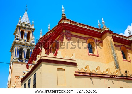 Triana barrio in Seville Santa Ana church andalusia Spain Sevilla
