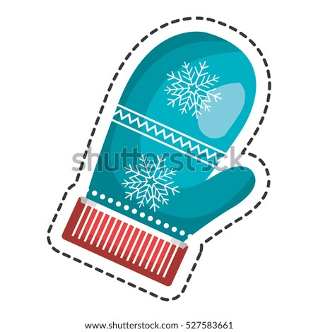 winter gloves clothes icon