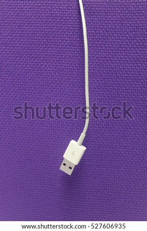 White USB Data Cable for Data Connection | Universal Serial Bus | connector | micro BM | Smart Phone, Mobile and Computer Cable