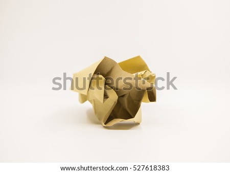 crumpled brown paper bag