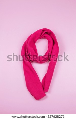 Pink Scarf on Pink Background.
