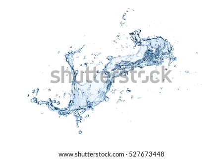 water splash isolated on white background Royalty-Free Stock Photo #527673448