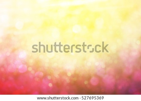 Abstract colorful bokeh picture strong yellow color,   of Christmas decoration for background, greeting cards, happiness festival, New years wishes sent to everyone you love