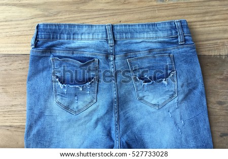 jeans denim texture wood background
