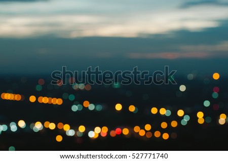 City twilight bokeh