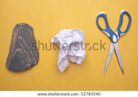 Rock, Paper, Scissors is a Popular Way to Make a Decision. Royalty-Free Stock Photo #52783540