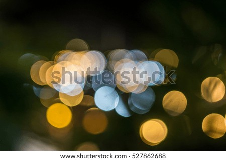 Abstract bokeh color of city lighting on dark Background