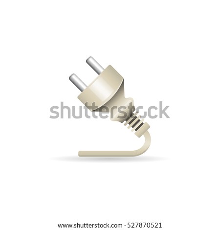 Electric plug icon in color. Electricity connection household 