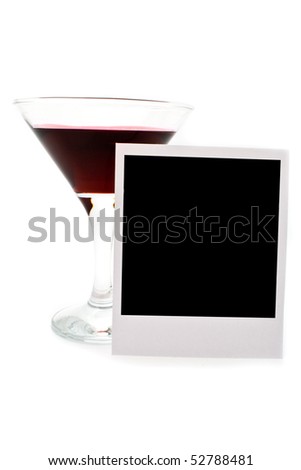 wine and picture on a white background for your illustrations