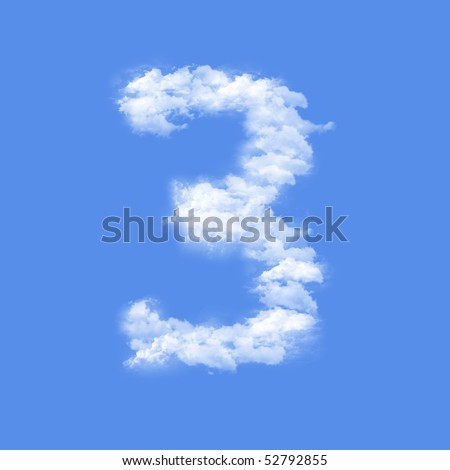 clouds in shape of figure three
