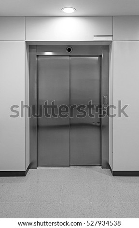 Hospital elevator inside the hall, building