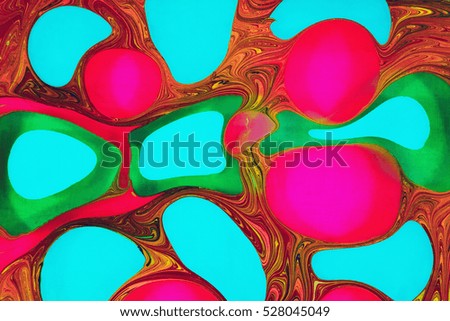 Abstract geometry of space- color field painting. Art deco background.