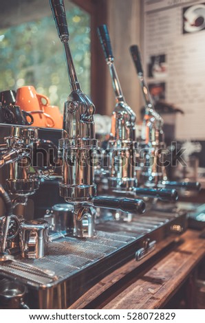 Coffee Machine In Vertical Picture 
