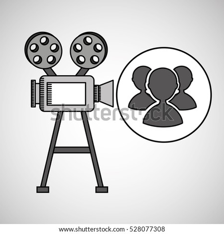 camera film vintage with movie group s vector illustration eps 10