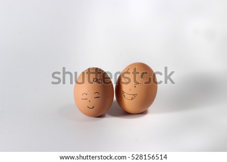 egg face isolated white background
