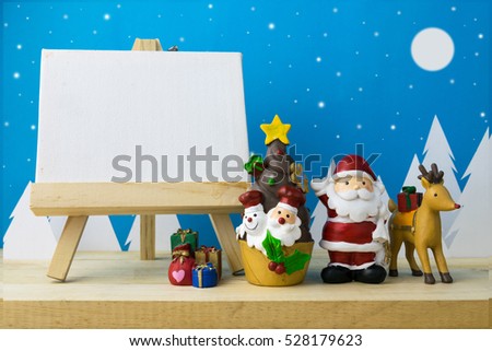 Photo frame and Children toys for christmas decoration.