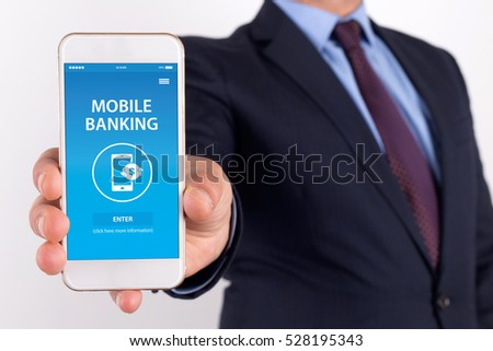 MOBILE BANKING CONCEPT ON SCREEN