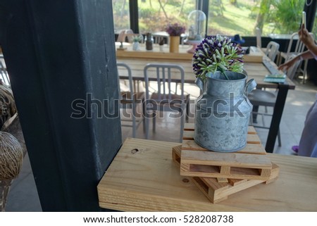 Decoration in coffee shop style