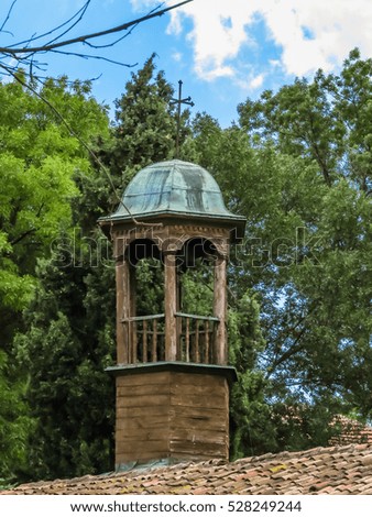 The wooden belltower. Old Town Varna, Bulgaria