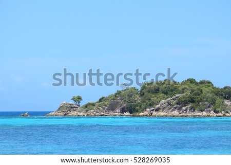 One of beautiful islands in Andaman sea that could be seen from Lipe island located in Satun province, southern Thailand