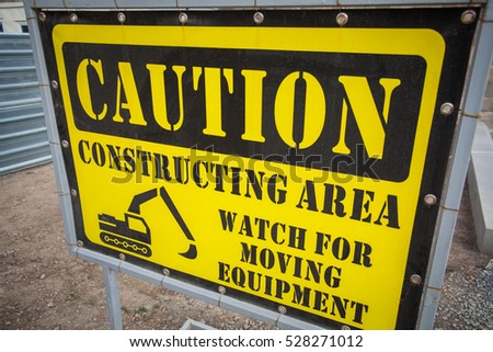 Color image of a construction area forbidden access sign.