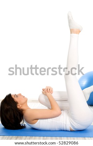 Woman doing fitness exercise