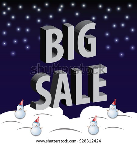 Big sale poster. Brochure flyer leaflet template, Discount season, vector illustration design.