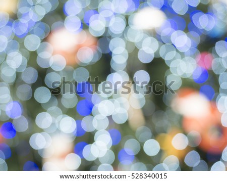 Bokeh picture of christmas tree light