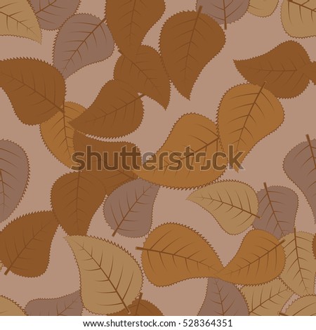 Seamless pattern. Camouflage of birch leaves.