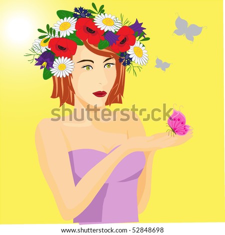 Lady with butterfly