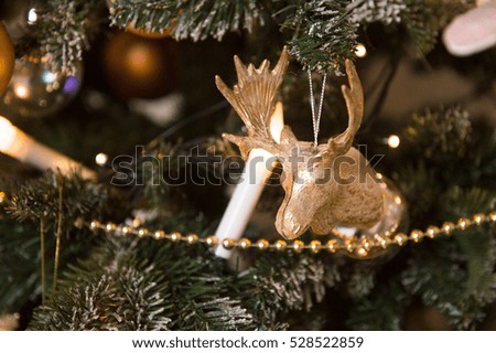 The decorated Christmas tree. A sense of celebration