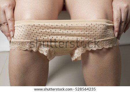 Woman with panties