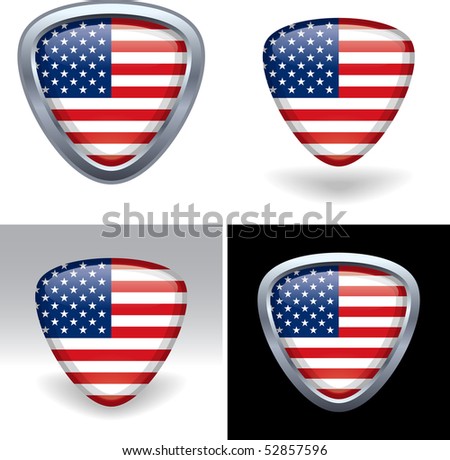 American Glossy Flag Crest