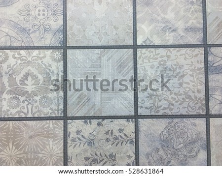 Visual pattern of the floor tiles background.